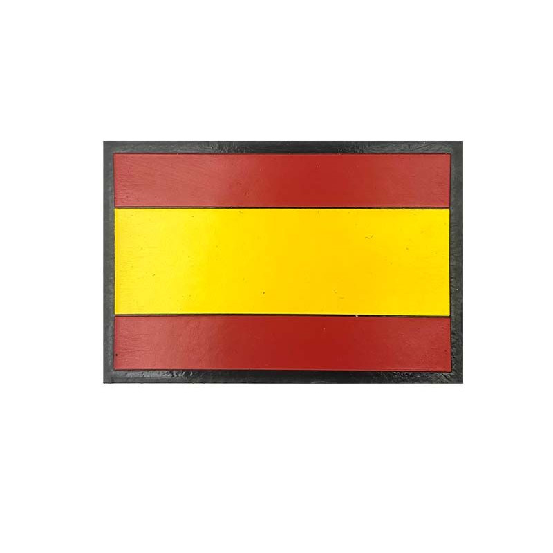 Parche bandera de ESPAÑA PVC - 8 x 5 cm - Ejército Camuflaje Oficial Velcro
